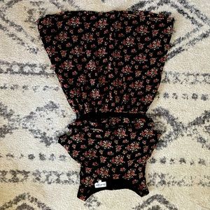 Black floral dress size Small